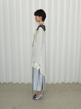 Load image into Gallery viewer, Pinstripe Patchwork Mermaid Skirt
