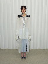 Load image into Gallery viewer, Pinstripe Patchwork Mermaid Skirt

