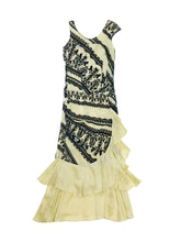 Load image into Gallery viewer, Golden Cascade Ruffle Gown
