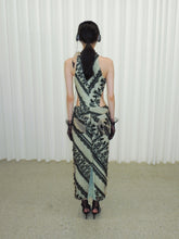 Load image into Gallery viewer, Mint Baroque Halter Dress
