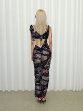 Load image into Gallery viewer, Kaleidoscope Feline Wrap Dress
