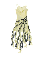 Load image into Gallery viewer, Lemon Ribbon Cascade Dress
