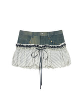 Load image into Gallery viewer, Denim Bloom Bubble Skirt
