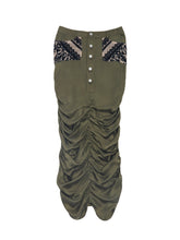 Load image into Gallery viewer, Olive Utility Baroque Skirt
