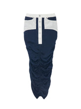 Load image into Gallery viewer, Nautical Pinstripe Ruche Skirt
