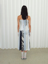Load image into Gallery viewer, Nautical Patchwork Pleated Midi Skirt
