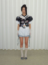 Load image into Gallery viewer, Layered Petal-Hem Ribbon Shorts
