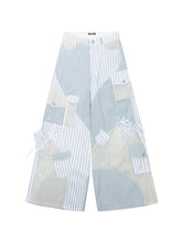 Load image into Gallery viewer, Patchwork Stripe Utility Pants
