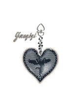 Load image into Gallery viewer, Cupid's Perforated Heart Charm - Black
