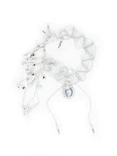 Load image into Gallery viewer, Braided Headphones Bijoux Mesh Necklace - White
