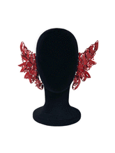 Load image into Gallery viewer, Crimson Cascade Ear Ornament
