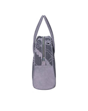 Load image into Gallery viewer, Ash Lilac Lace Perforated Half Moon Bag
