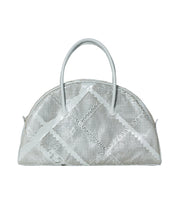 Load image into Gallery viewer, Smoke Grey Lace Perforated Half Moon Bag
