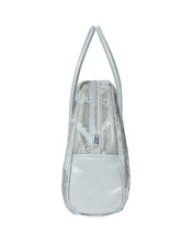 Load image into Gallery viewer, Smoke Grey Lace Perforated Half Moon Bag
