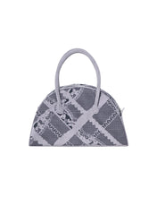 Load image into Gallery viewer, Ash Lilac Lace Perforated Half Moon Mini Bag
