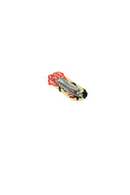Load image into Gallery viewer, Ivory Red Rosa Beaded Hair Clip
