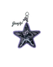 Load image into Gallery viewer, Midnight Rosa Star Bag Charm
