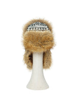 Load image into Gallery viewer, Cream Rosa Jacquard Trapper Hat
