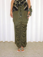 Load image into Gallery viewer, Olive Utility Baroque Skirt
