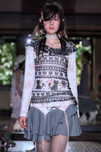 Load image into Gallery viewer, Flocked Jacquard Wrap Top
