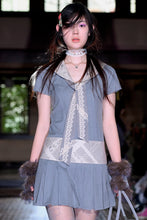 Load image into Gallery viewer, Lace Panel Sailor Mini Dress
