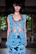 Load image into Gallery viewer, Blue ROSA Laser-Cut Felt Vest
