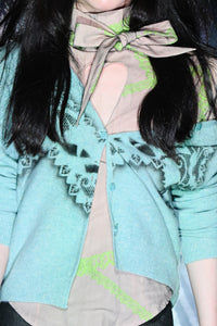 Feline Airbrush Cardigan (Blue)