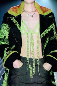 Feline Laser Love Double - Breasted Coat
