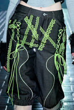 Load image into Gallery viewer, Laser Love Capris with Mesh Overlay
