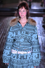Load image into Gallery viewer, Flocked Jacquard Fur Jacket
