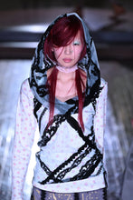 Load image into Gallery viewer, Flocked Lace Hooded Top
