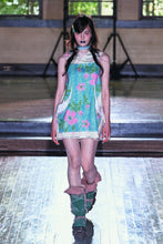 Load image into Gallery viewer, Aqua Pink Rosa Bead Pinafore Dress
