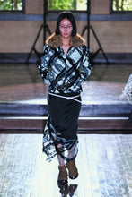 Load image into Gallery viewer, Flocked Lace Faux Fur Collar Jacket
