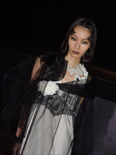 Load image into Gallery viewer, Braided Headphones Bijoux Mesh Necklace - White
