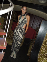 Load image into Gallery viewer, Mint Baroque Halter Dress

