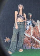 Load image into Gallery viewer, SPIRAL PANEL DENIM TROUSERS

