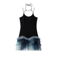 Load image into Gallery viewer, Mini Dress (Black/Blue)
