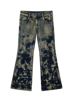 Load image into Gallery viewer, Low Waist Jeans with Flower Motif
