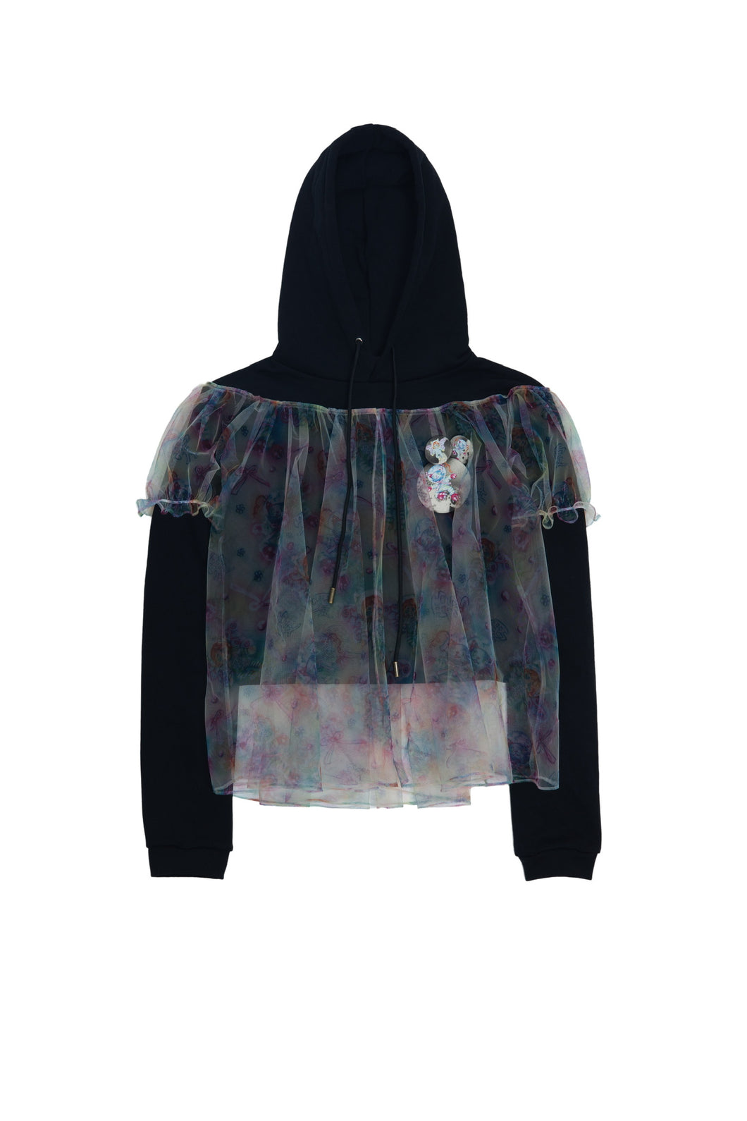 YUEQI QI X Ema Gaspar Curtain Hoodie