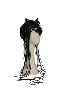 Upcycled Leather Feline Laser Love Headpiece