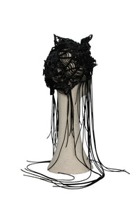Upcycled Leather Feline Laser Love Headpiece