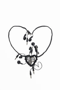 Heart Headphone Bijoux Necklace