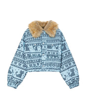 Load image into Gallery viewer, Flocked Jacquard Fur Jacket
