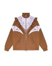 Load image into Gallery viewer, Rust Rosa Lace Panel Track Jacket
