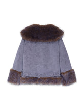 Load image into Gallery viewer, Fur Laser Trim Belted Jacket
