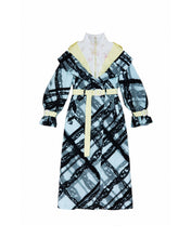 Load image into Gallery viewer, Lace Flocked Trench Coat

