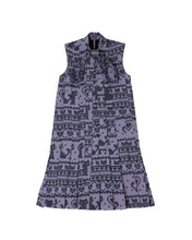 Load image into Gallery viewer, Lilac Rosa Cat Jacquard Bow Pleated Dress
