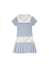 Load image into Gallery viewer, Lace Panel Sailor Mini Dress
