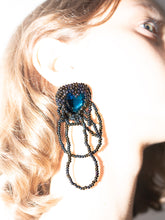 Load image into Gallery viewer, &quot;BIJOUX&quot; BEADED EARRING (BLUE)
