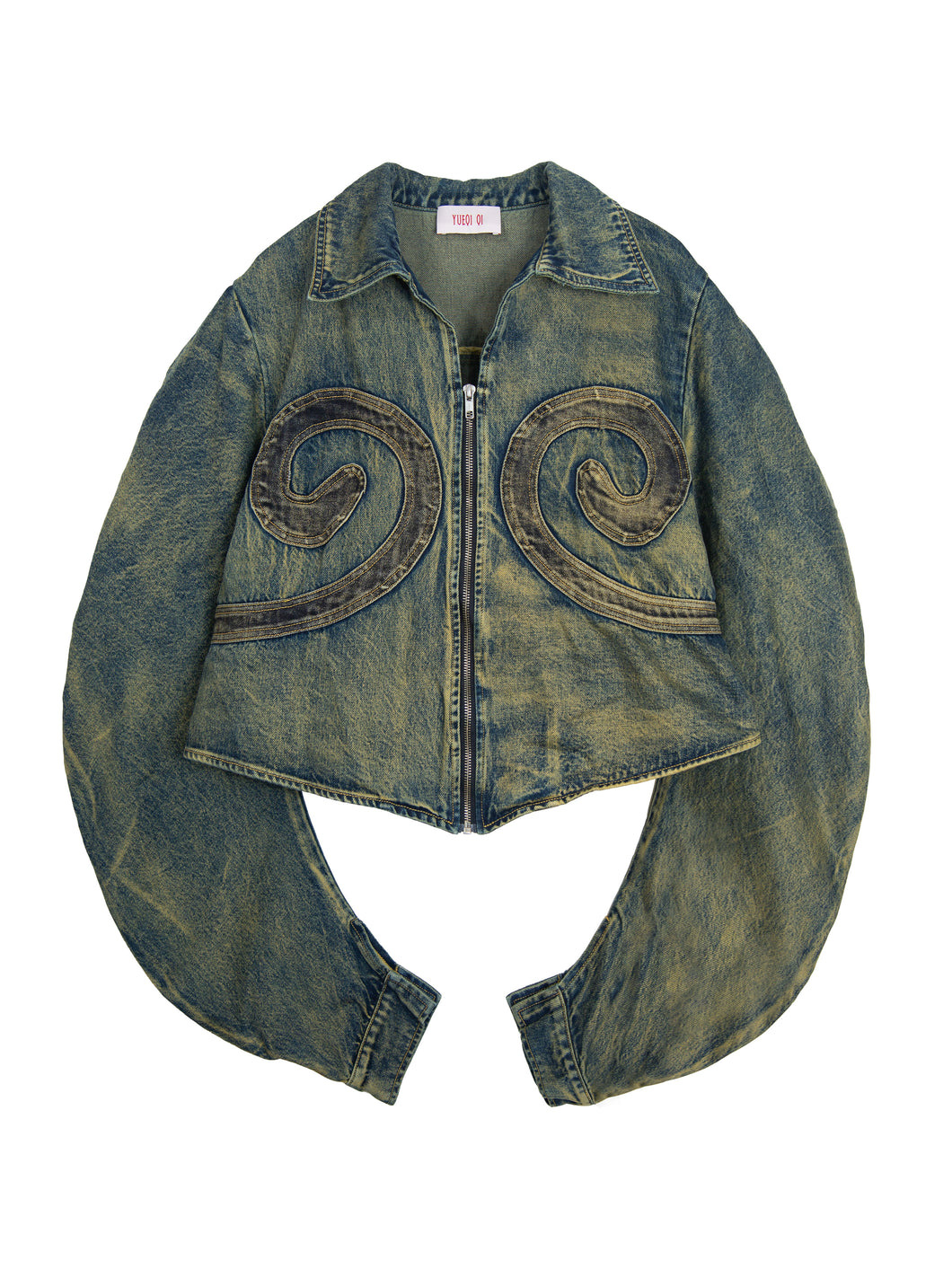 SPIRAL PANEL DENIM JACKET